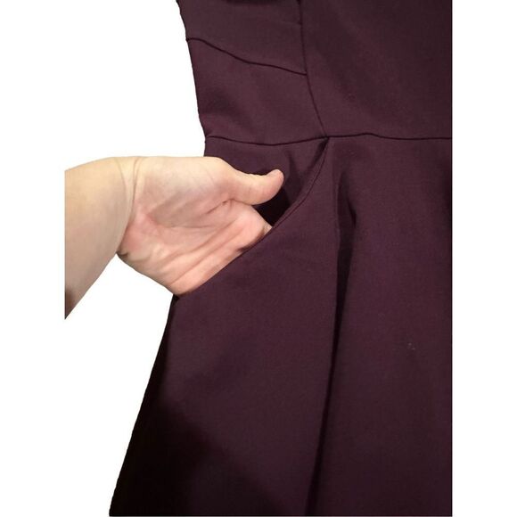 Kimchi Blue Camrin Burgundy Red Fit and Flare Skater Dress with Pockets sz XS - Picture 9 of 10